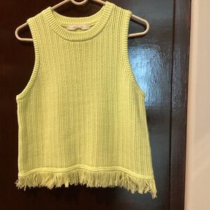 Flat White lime green sweater size large
